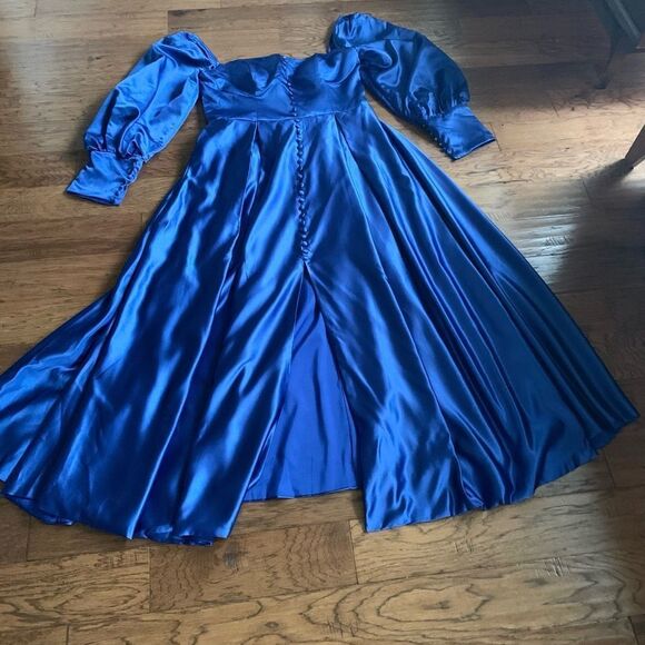 Blue Strapless Prom Dress Size XXL - Picture 3 of 14